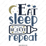 Eat Sleep Be Cute Repeat Tote Bag, Fun Mom Bag, Newborn Gift, Baby Shower Gift, Stylish Tote, Everyday Bag, Unique Design, Carry All Tote - Tawshia