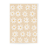 Daisy Photographic Print, Floral Wall Art, Beige Aesthetic, Flower Photography, Botanical Print, Home Decor, Dorm Decor - Tawshia