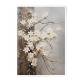 White Dogwood Flower Photographic Print, Floral Wall Art, Botanical Home Decor, Spring Blossom Painting, Elegant Flower Print - Tawshia