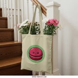 Macaron Tote Bag, Cute Food Tote, Kawaii Macaron, Trendy Tote Bag, Unique Design, Stylish Tote, Everyday Bag, Gift Idea - Tawshia
