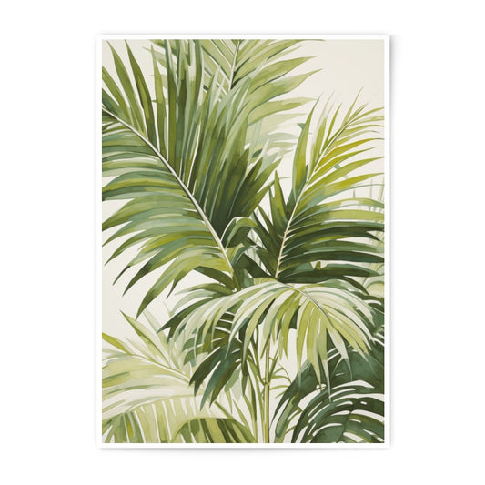 Tropical Palm Leaves Photographic Print, Botanical Art, Tropical Decor, Nature Photography, Palm Tree Wall Art, Green Leaves Print - Tawshia