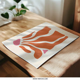 Abstract Art Photographic Print, Modern Home Decor, Minimalist Wall Art, Orange and Pink Shapes, Trendy Print, Living Room Art, Gift Idea - Tawshia