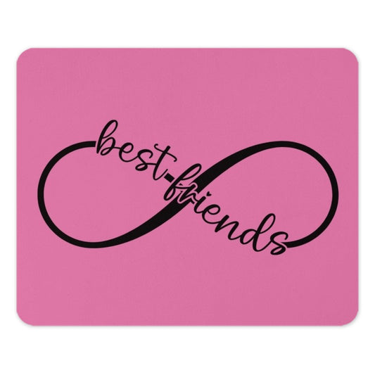 Best Friends Mouse Pad, Infinity Symbol, Friendship Gift, Pink Mousepad, Work From Home Decor, Office Accessories, Cute Desk Pad - Tawshia