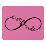 Best Friends Mouse Pad, Infinity Symbol, Friendship Gift, Pink Mousepad, Work From Home Decor, Office Accessories, Cute Desk Pad - Tawshia