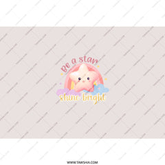 Be A Star Tumbler, Kawaii Star, Cute Tumbler, Shine Bright Tumbler, Motivational Gift, Stars Tumbler, Rainbow Tumbler, Gift For Her - Tawshia