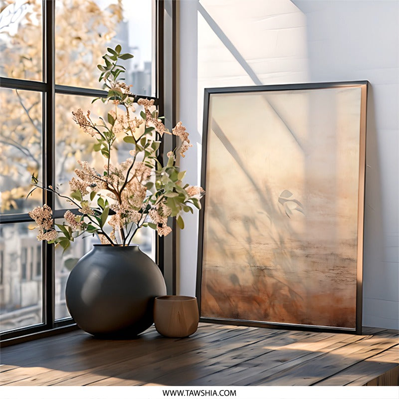 Abstract Landscape Wall Art, Neutral Tones Print, Earthy Artwork, Modern Home Decor, Contemporary Painting, Printable Art - Tawshia