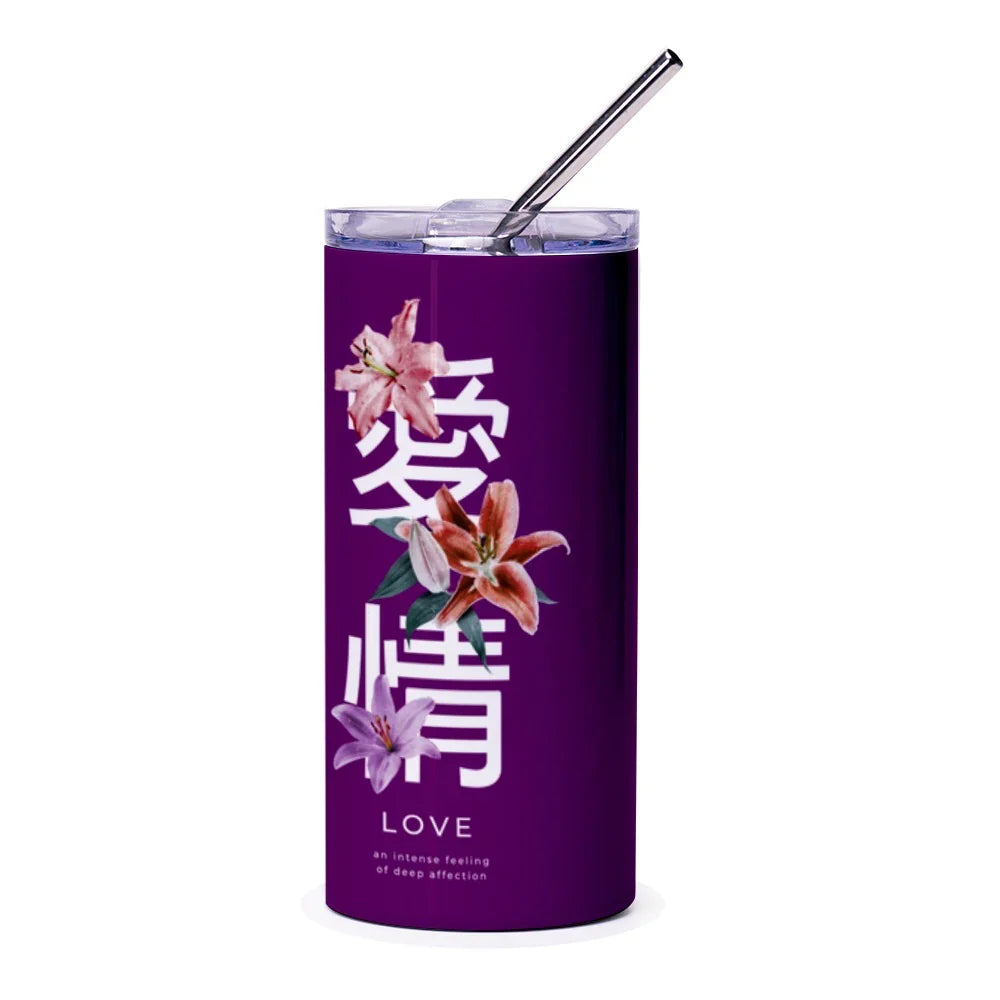 Purple Flower Design Tumbler Insulated Drinkware product type