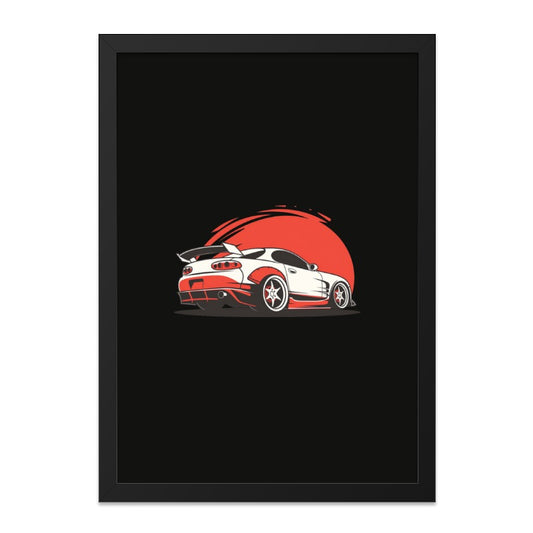 Toyota Supra Wall Art, JDM Car Poster, Japanese Sports Car Print, Car Enthusiast Gift, Automotive Decor, Framed Wall Decor - Tawshia