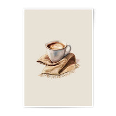 Latte Art Photographic Prints, Coffee Cup Prints, Cozy Home Decor, Kitchen Art Prints, Cafe Wall Art, Coffee Lover Gift - Tawshia