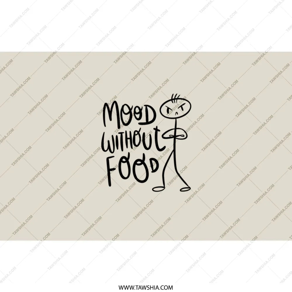 Mood Without Food Funny Stick Figure Design product