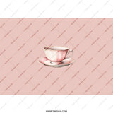 Pink Teacup Tumbler, Floral Tumbler, Coffee Tumbler, Tea Lover Gift, Aesthetic Tumbler, Drinkware, Tumbler With Straw, Gift For Her - Tawshia