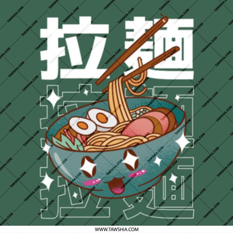 Cute Ramen Noodles Anime Design Green product