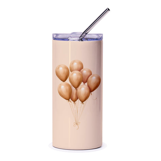 Balloons Tumbler, Party Tumbler, Celebration Tumbler, Gift Idea, Tumbler With Straw, Unique Tumbler, Birthday Tumbler, Gift For Her - Tawshia