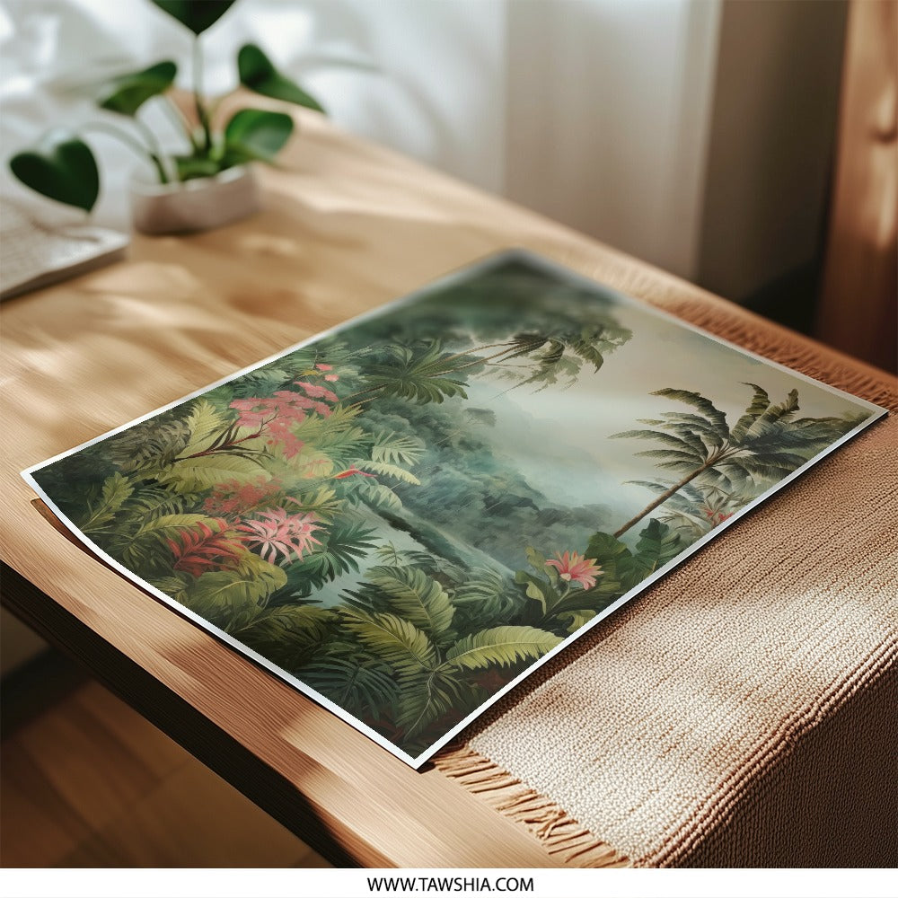 Tropical Photographic Print, Jungle Wall Art, Lush Greenery Decor, Exotic Landscape Photo, Palm Tree Scene, Nature Photography - Tawshia