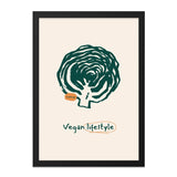 Cabbage Wall Art, Vegan Lifestyle Decor, Kitchen Art Print, Foodie Gift Idea, Modern Farmhouse Art, Vegetable Illustration Poster - Tawshia