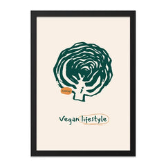 Cabbage Wall Art, Vegan Lifestyle Decor, Kitchen Art Print, Foodie Gift Idea, Modern Farmhouse Art, Vegetable Illustration Poster - Tawshia