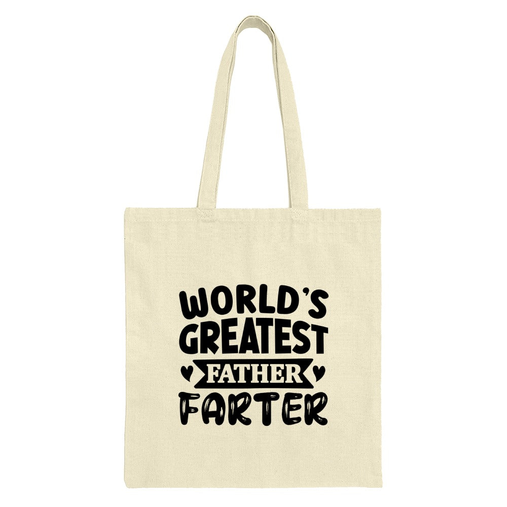 World's Greatest Father Farter Tote Bag, Funny Dad Gift, Unique Father's Day Present, Novelty Dad Joke Shopping Bag, Gift For Dad - Tawshia