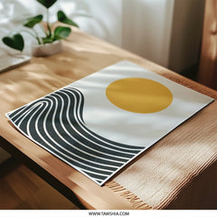 Abstract Sun Photographic Print, Minimalist Wall Art, Modern Home Decor, Geometric Art Print, Graphic Design Poster, Wall Decor Print - Tawshia