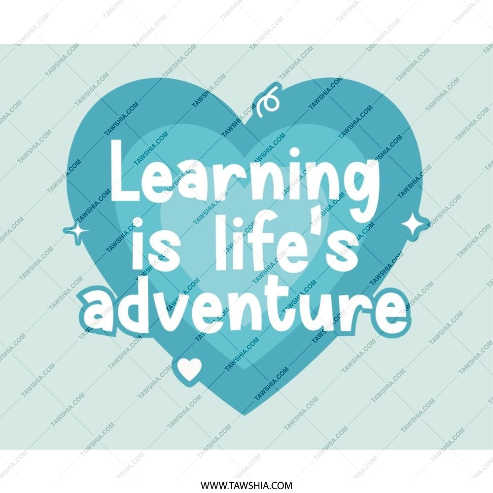 Learning is Life Mouse Pad, Adventure Mousepad, Heart Mousepad, Motivation Mouse Pad, Gift for Student Mousepad, Office Decor - Tawshia