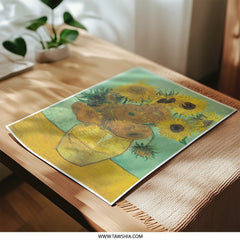 Sunflower Photographic Print, Van Gogh Art, Flower Print, Floral Wall Art, Kitchen Decor, Impressionism Painting, Still Life Artwork - Tawshia