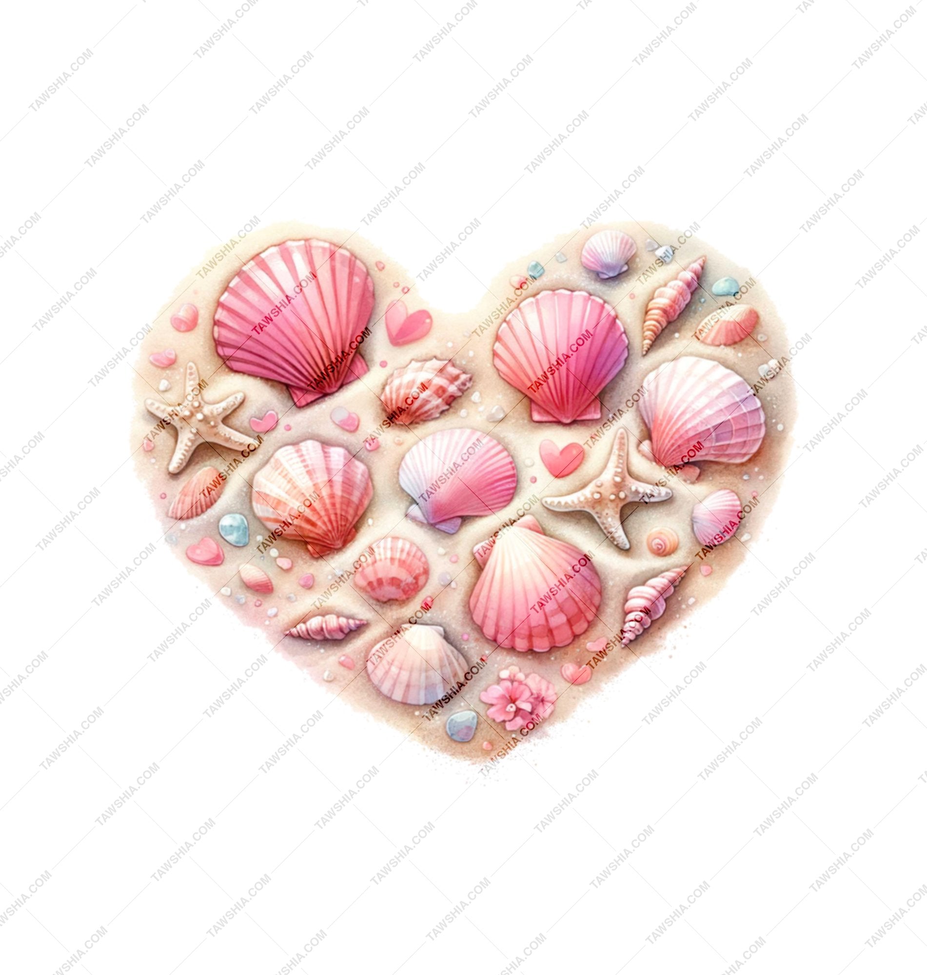 Heart Shaped Seashell Design Decorative product