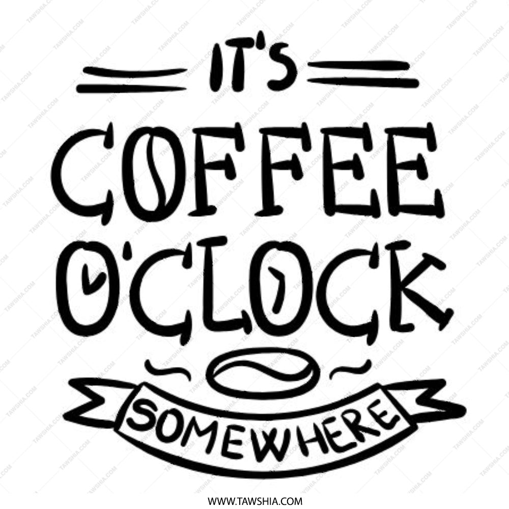 Coffee OClock Pinback Button, Its Coffee Time Badge, Coffee Lover Pin, Funny Coffee Gift, Caffeine Addict, Novelty Pinback Button - Tawshia
