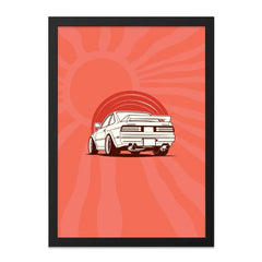 JDM Car Wall Art, Japanese Car Poster, 80s Car Print, Automotive Art, Toyota MR2 Turbo Artwork, Car Enthusiast Decor, Framed Wall Decor - Tawshia