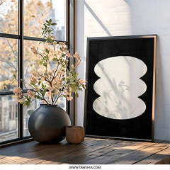 Abstract Shapes Wall Art, Modern Geometric Decor, Black and White Art, Minimalist Art Print, Contemporary Art, Home Decor Art - Tawshia