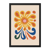 Mid Century Modern Wall Art, Abstract Floral Art Print, Retro Flower Wall Decor, Boho Home Decor, 70s Style Artwork - Tawshia