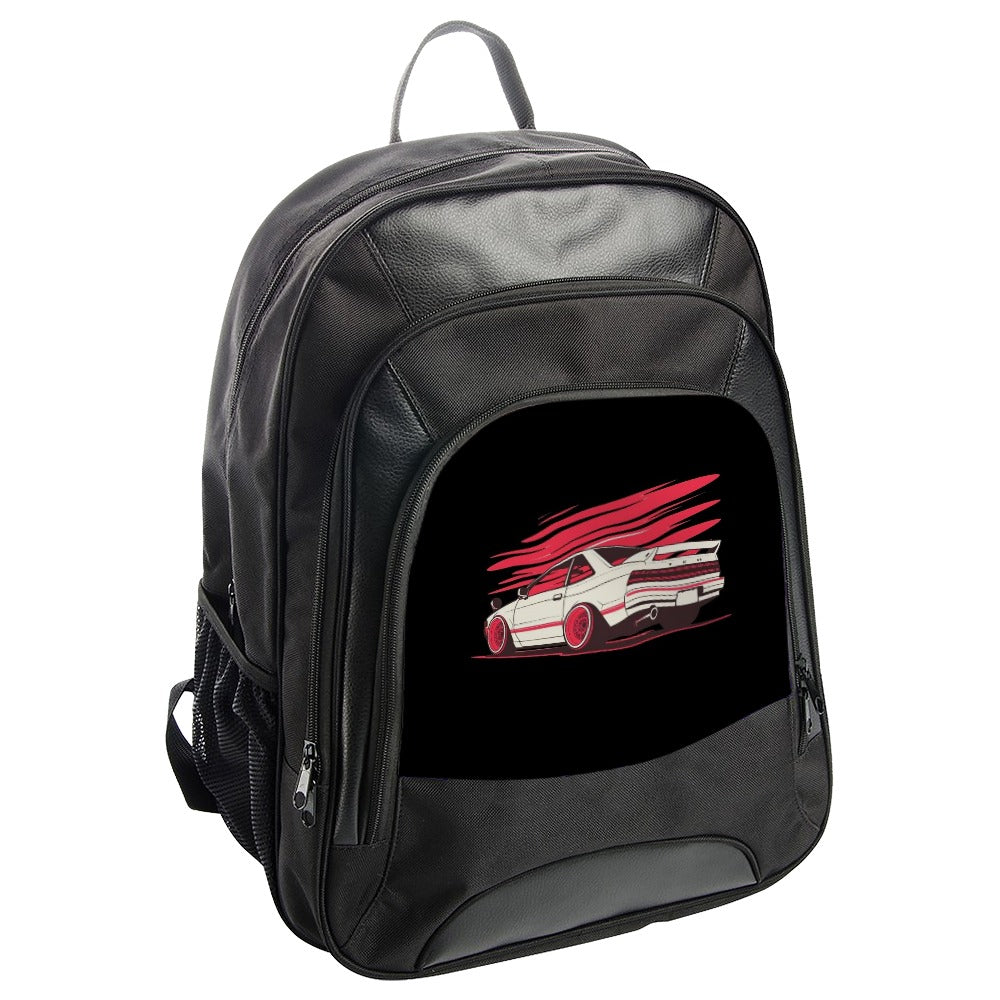 JDM Car Backpack, White Car Backpack, Automotive Gift, Racing Backpack, Car Lover Gift, Tuner Backpack, Automotive Backpack (133) - Tawshia