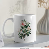 Azalea Flower Mug, Floral Coffee Mug, Vintage Botanical Art Mug, Garden Lover Gift, Tea Cup, Plant Mug, Flower Mug, Unique Gifts - Tawshia