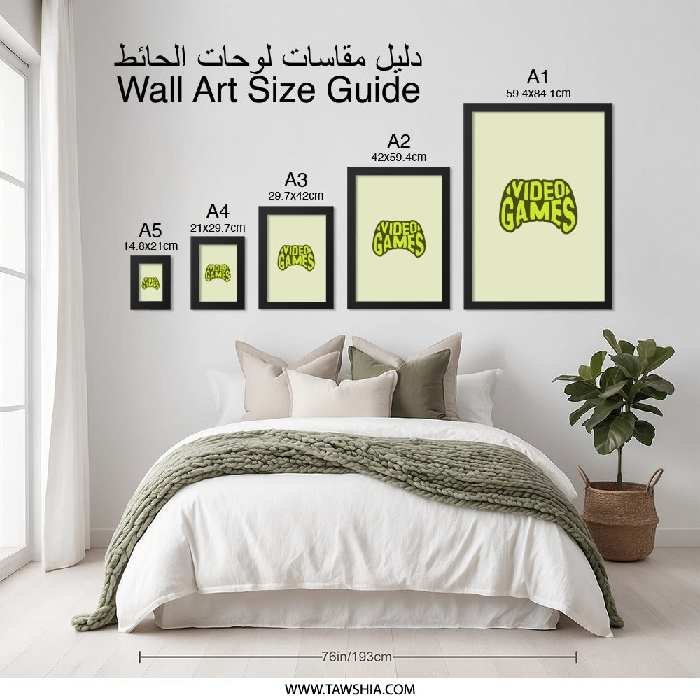 Video Games Wall Art, Retro Gaming Poster, Gamer Room Decor, Console Art, Gift for Gamers, Playful Wall Decor - Tawshia