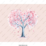 Heart Tree Mouse Pad, Love Tree Art, Pink Heart Decor, Valentines Gift, Romantic Mousepad, Cute Desk Accessory, Tree of Hearts - Tawshia
