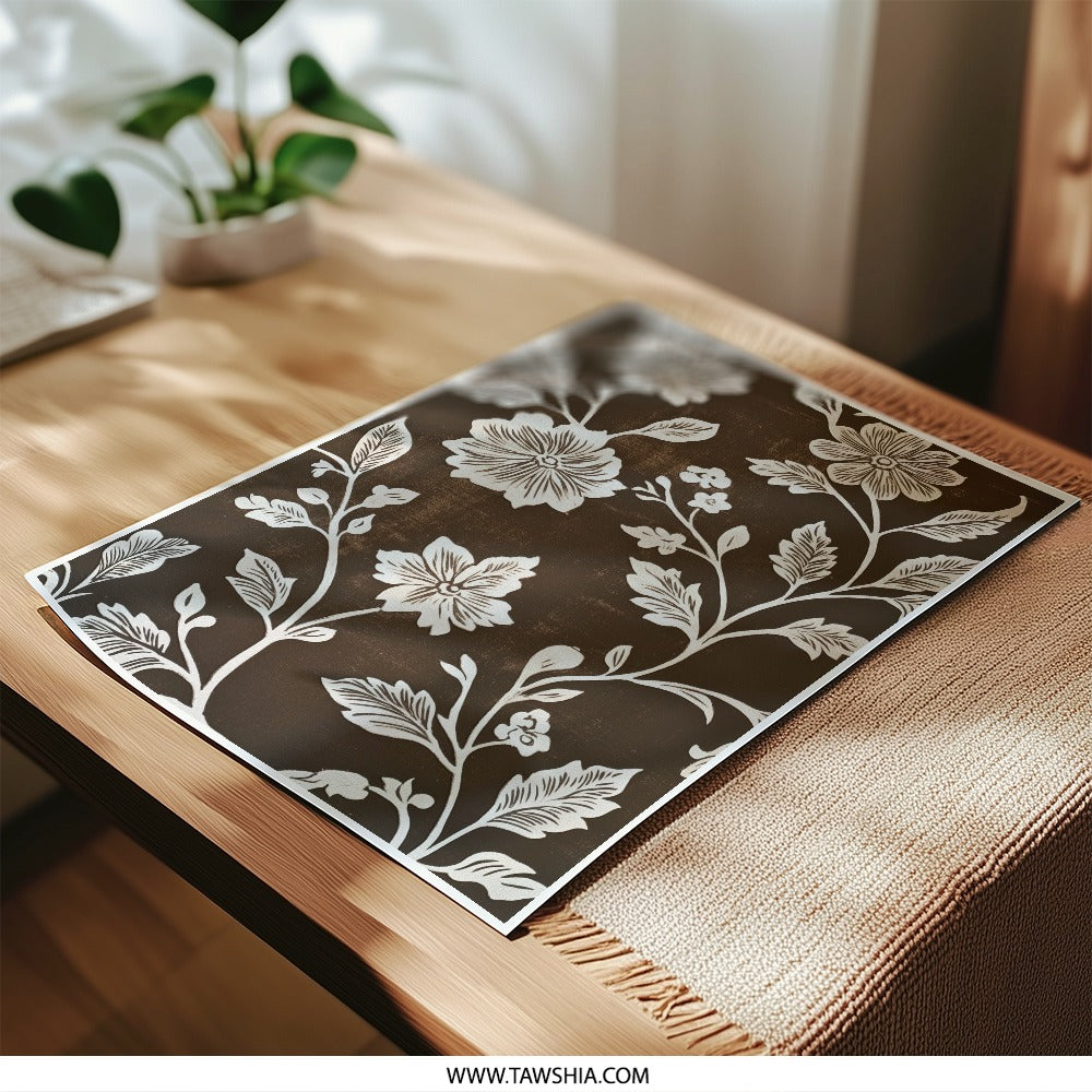 Floral Photographic Print, Botanical Art Print, Dark Academia Decor, Elegant Flower Photo, Nature Wall Art, Home Decor, Gift Idea - Tawshia