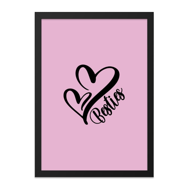 Besties Wall Art, Best Friends Decor, BFF Gift Idea, Friendship Quote Print, Girly Room Art, Modern Home Decor, Sister Gift, Cute Artwork - Tawshia
