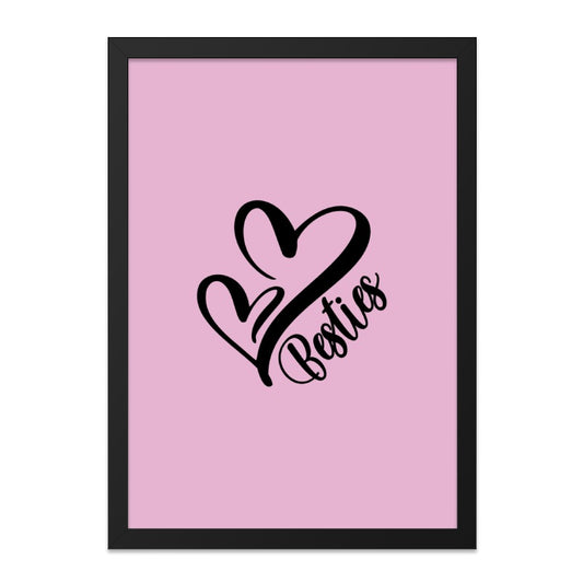 Besties Wall Art, Best Friends Decor, BFF Gift Idea, Friendship Quote Print, Girly Room Art, Modern Home Decor, Sister Gift, Cute Artwork - Tawshia
