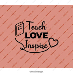 Teach Love Inspire Backpack, Teacher Appreciation Gift, School Backpack, Educator Present, Back to School, Teacher Bag - Tawshia