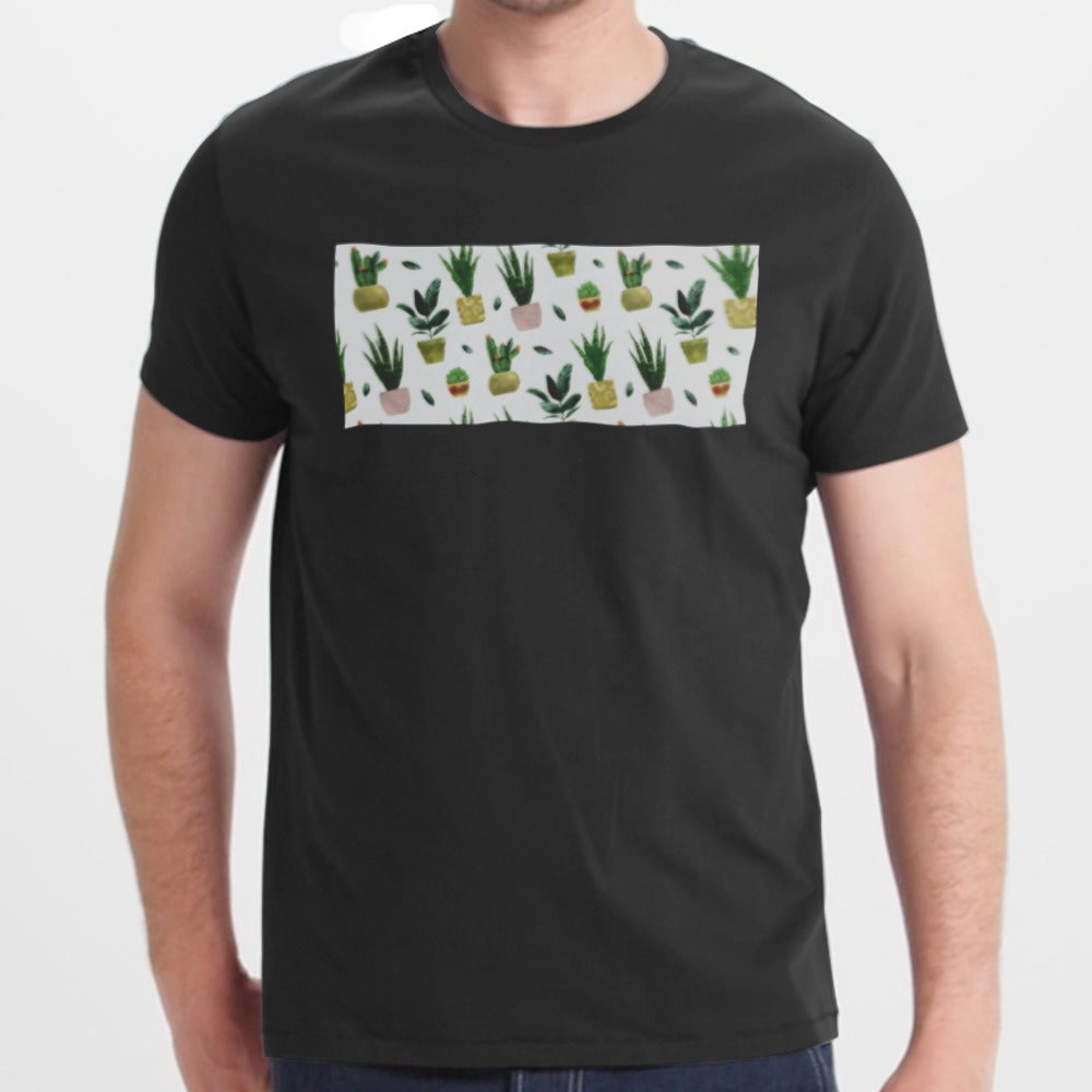Cacti and Succulents Patterned T-shirt product type