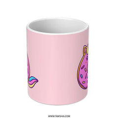 Donut Unicorn Mug, Cute Unicorn Coffee Mug, Novelty Gift Mug, Kawaii Unicorn Gift, Pink Donut Mug, Funny Unicorn Mug, Unique Mugs - Tawshia