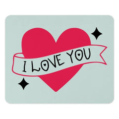 I Love You Heart Mouse Pad, Valentines Gift, Anniversary Gift, Cute Desk Decor, Gamer Mousepad, Office Accessory, Heart Gift, Mouse Pad - Tawshia