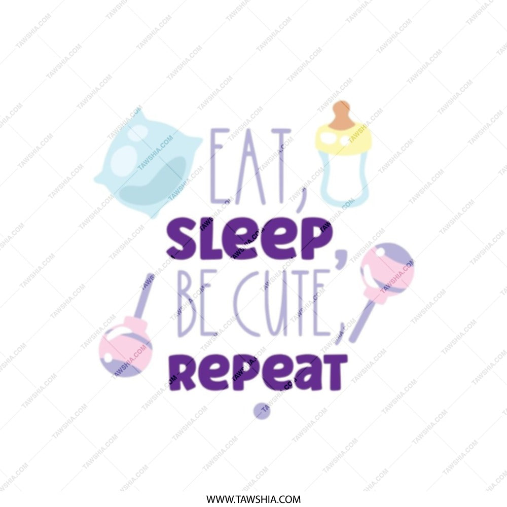 Eat Sleep Be Cute Repeat Tote Bag, Newborn Gift, Baby Shower, New Mom Gift, Everyday Bag, Cute Tote, Reusable Shopping Bag, Funny Tote - Tawshia