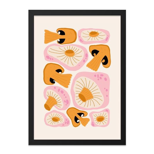 Mushroom Wall Art Print, Abstract Fungi Decor, Kitchen Wall Art, Modern Mushroom Art, Unique Mushroom Print, Nature Inspired Art - Tawshia