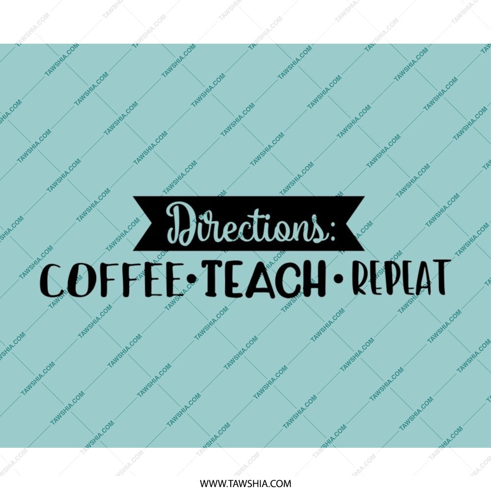 Coffee Teach Repeat Mouse Pad, Teacher Appreciation Gift, Funny Teacher Present, Back to School Decor, Unique Gift Idea, Desk Accessories - Tawshia