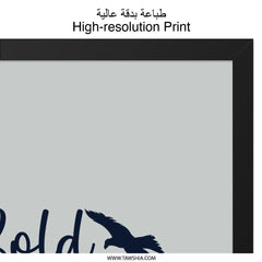 Bold as an Eagle Wall Art, Motivational Print, Eagle Art, Inspirational Wall Decor, Positive Affirmation Art, Bird Wall Art - Tawshia