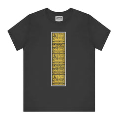 Stylish Black T-Shirt with Vertical Gold Design product