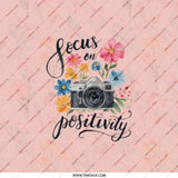 Floral Pocket Mirror, Camera Gift, Focus on Positivity Mirror, Photography Lover, Compact Mirror, Handbag Mirror, Uplifting Gift, Women - Tawshia