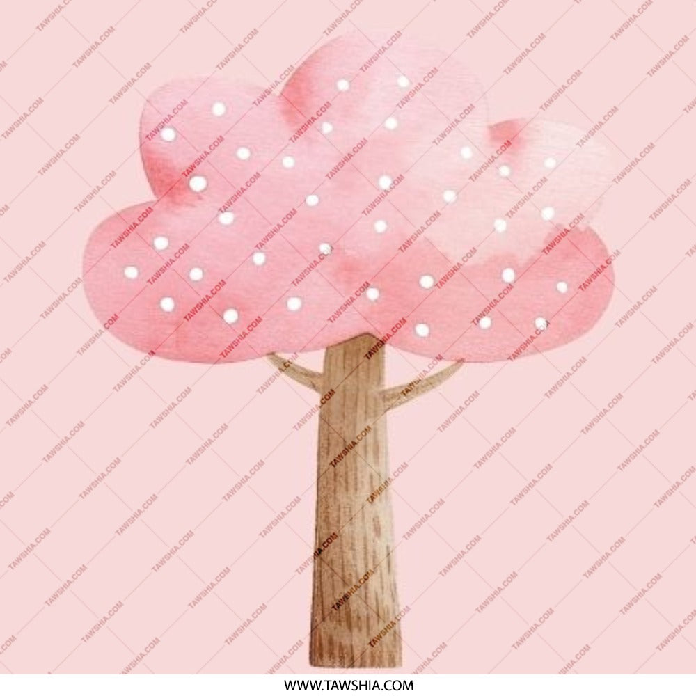 Pink Tree Pinback Button, Watercolor Tree Button, Cute Tree Badge, Floral Button, Gift For Her, Nature Lover, Trendy Pin - Tawshia