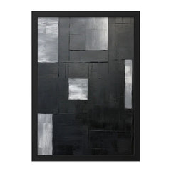 Abstract Black and Gray Wall Art, Modern Geometric Print, Contemporary Art, Minimalist Home Decor, Wall Decor - Tawshia