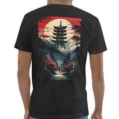 Stunning Japanese Temple Sunset Graphic T-Shirt Product