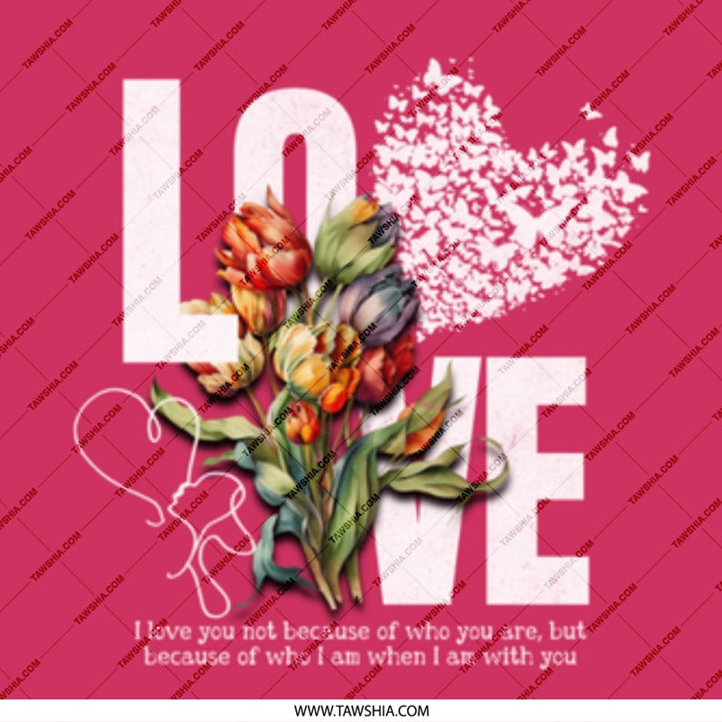 Love Heart with Flowers Statement Art product